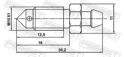 Febest Bleeder screw 8870-004 - LAND ROVER DISCOVERY V (L462) 3.0 SDV6 4x4