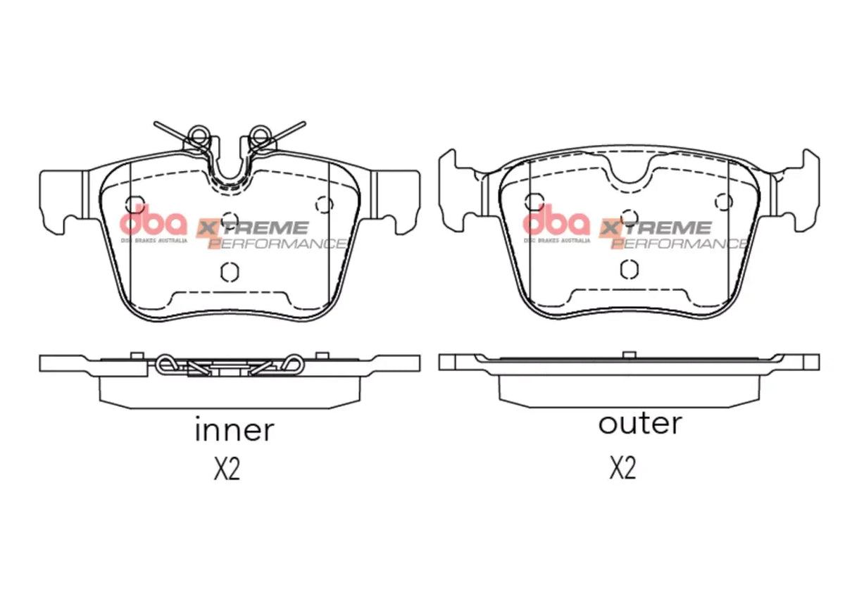Disc Brakes Australia Brake Pads Xtreme Performance | Rear DB15059XP - LAND ROVER DISCOVERY SPORT (L550)