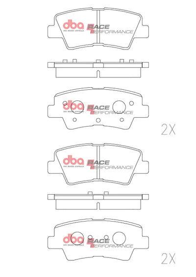 Disc Brakes Australia Brake Pads Race Performance DB2076RP - LAND ROVER DISCOVERY V (L462) 3.0 SDV6 4x4